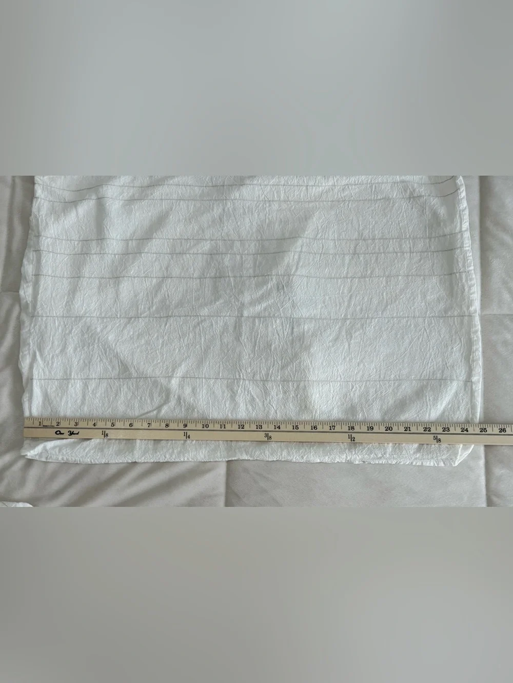 Hearth & Hand With Magnolia Set of 2 White Textured Linen Blend Pillowcases